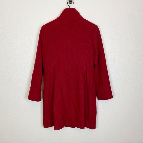 Cole Haan Stand Collar Wool Blend Melton Coat - Picture 4 of 9